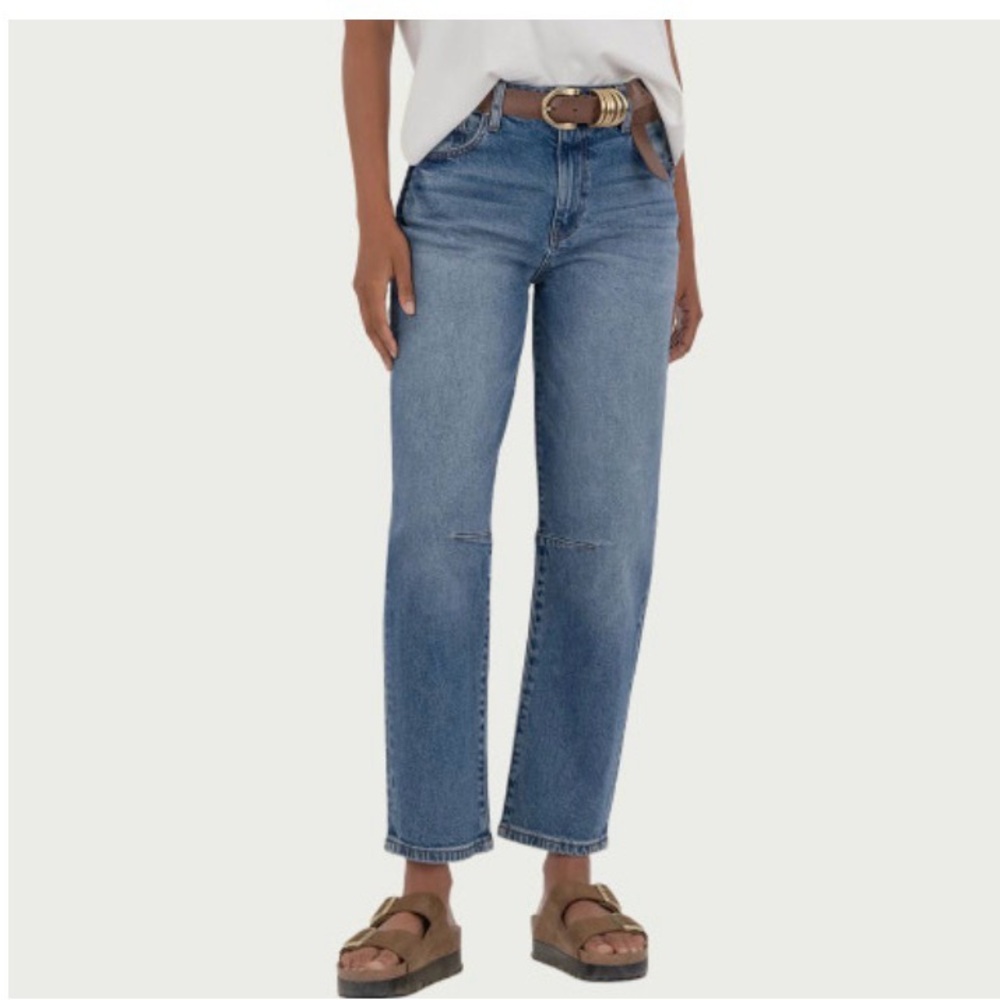Women's Kut From The Kloth Ashley High Rise Slouchy Barrel Straight Leg Jeans 18